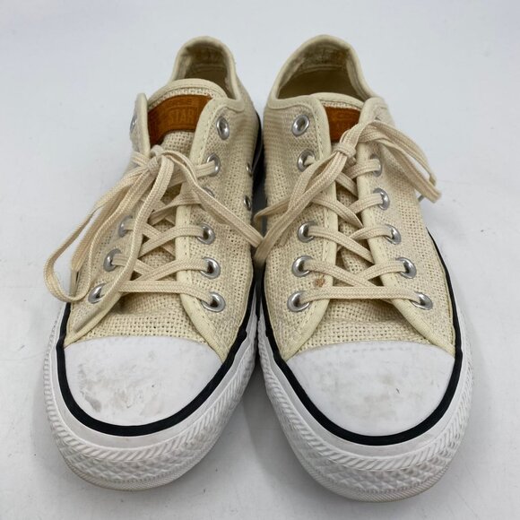 Converse Cream Woven Low Top Sneakers | Size 8 - Picture 7 of 8